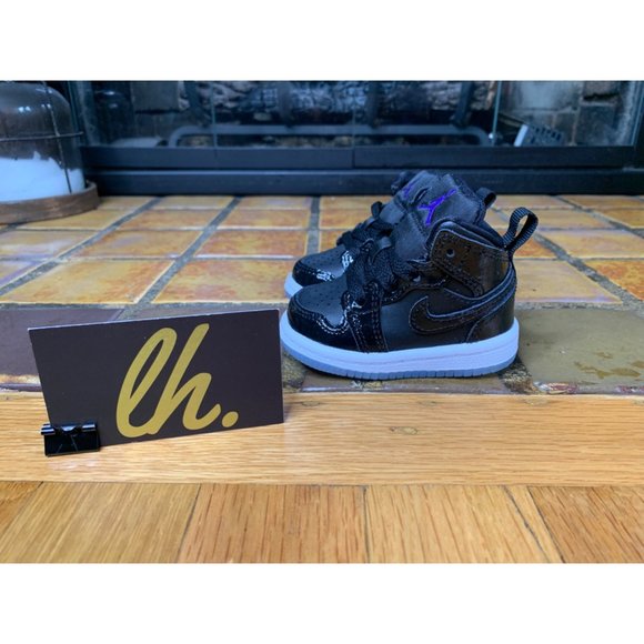 Toddler 2c Air Jordan 1 Mid “Space Jam” Athletic Basketball Shoes DV1338-004 - Picture 1 of 7